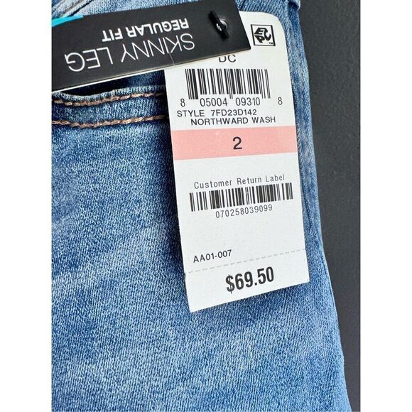 International concepts denim mid was mid rise skinny fit stretch jeans sz 2 - Picture 5 of 7